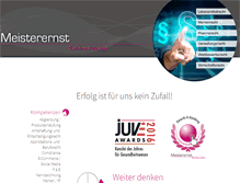 Tablet Screenshot of meisterernst.com